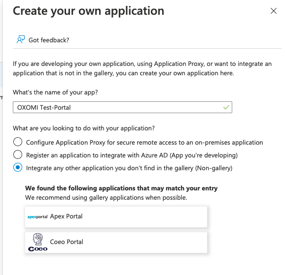 Azure AD enterprise application