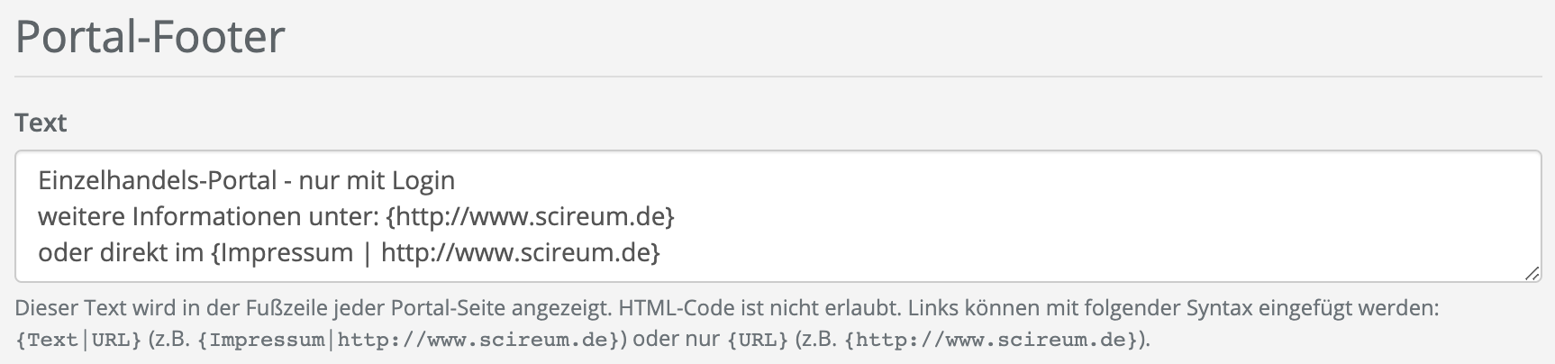HTML5 - Abschnitt Portal-Footer